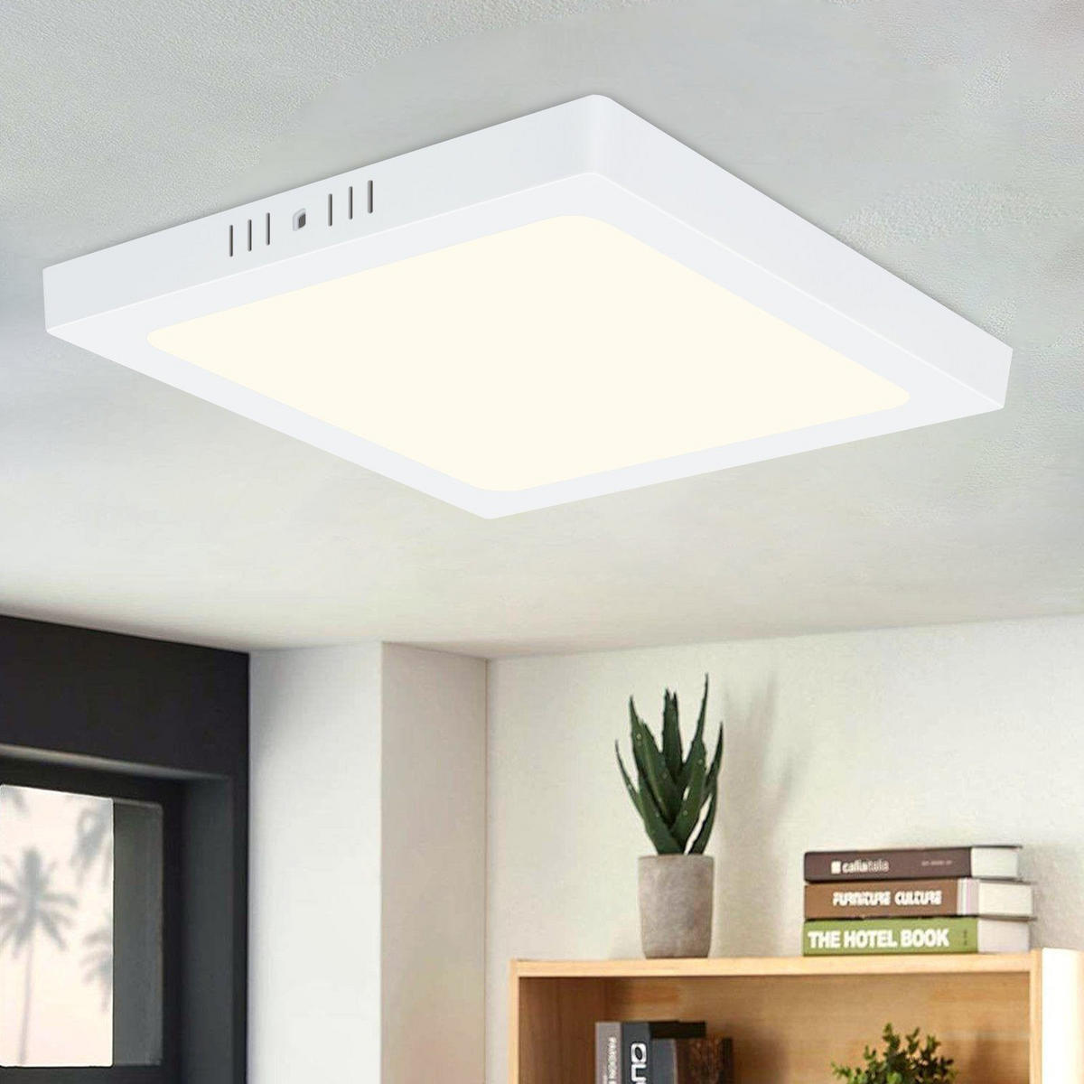 LED-DECKENLEUCHTE Regenkreis 23/23/3.2 cm - Weiß, Kunststoff (23/23/3.2cm) - Nettlife