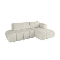 ECKSOFA Ottomane Rechts CLOUD-L 289x180x40 Hellgrau Cord - Hellgrau, Holzwerkstoff/Kunststoff (289/180cm) - ALTDECOR