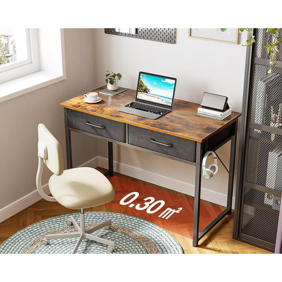 SCHREIBTISCH mit 2 Schubladen 100 x 40 x 78.7 cm Braun - Braun, Holzwerkstoff (100/40/78.7cm)