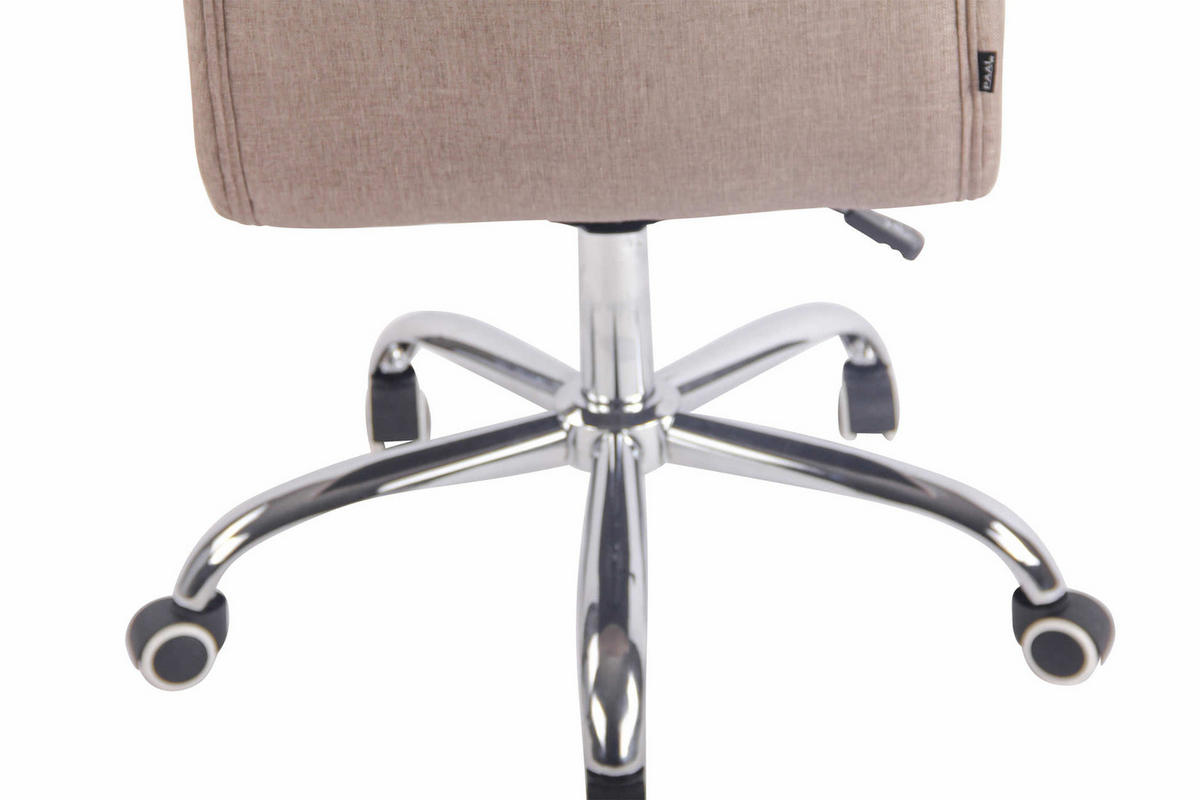 DREHSTUHL Stoff taupe - Taupe/Chromfarben, Textil/Metall (56/94/62cm) - CLP