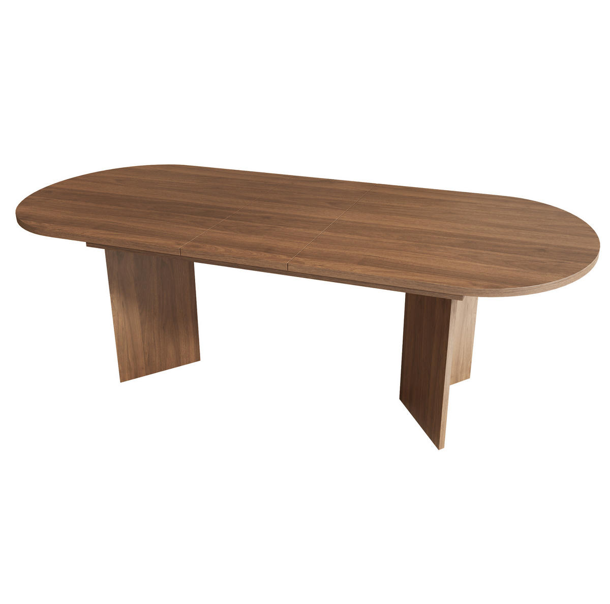AUSZIEHTISCH 160/200/90 cm walnuss aus MDF mit abgerundeten Ecken - Walnussfarben, Holzwerkstoff (200/90/75cm) - OKWISH