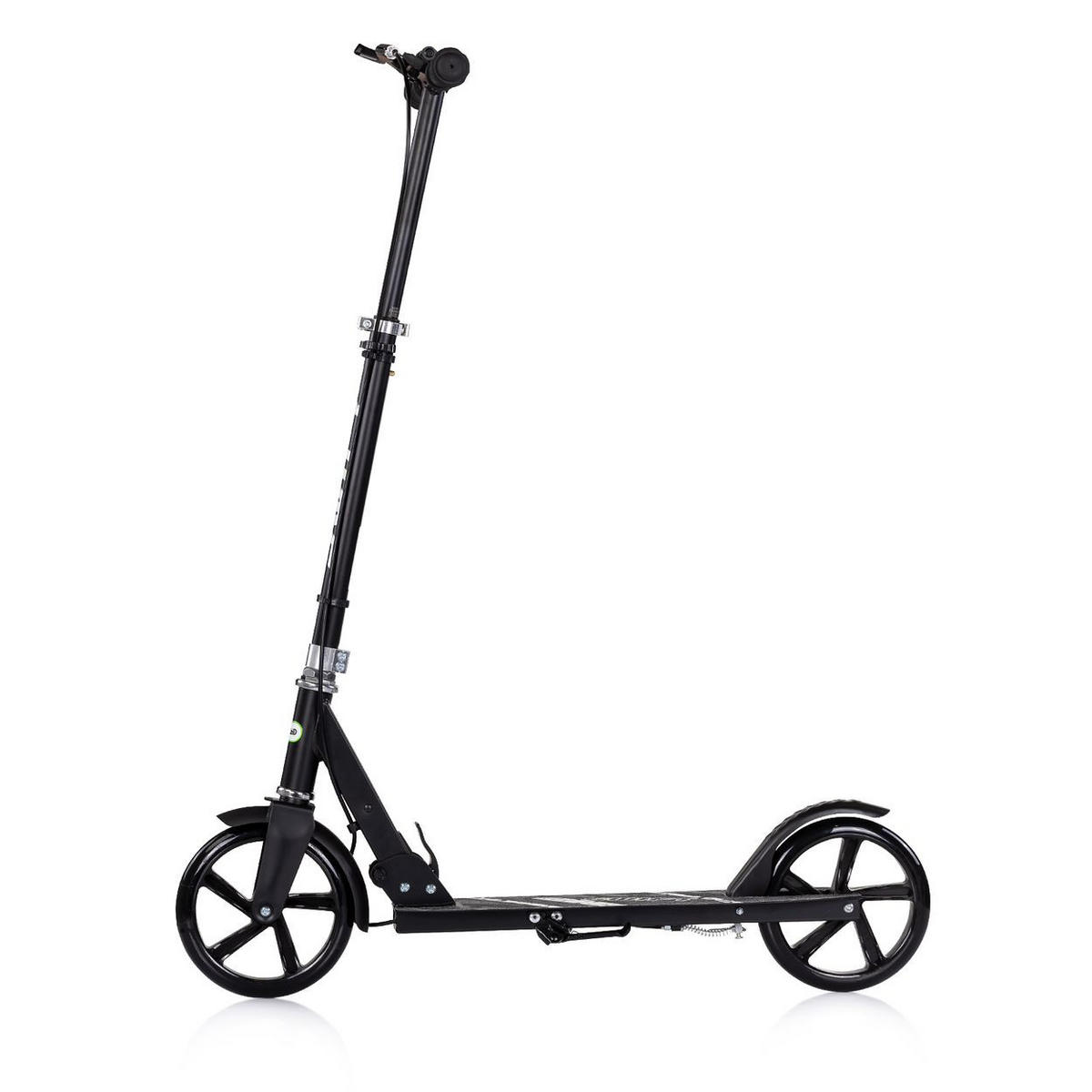 KINDERROLLER Swift klappbar schwarz Anti-Rutsch-Griffe Hinterradbremse ABEC-7 - Schwarz, Metall (82/38/90cm) - Chipolino
