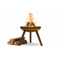 FEUERSCHALE BOMBE Corten Ø 48 cm 8 kg Rostoptik aus Cortenstahl 2,5 mm - Kupferfarben, Metall (48/30/48cm) - The Favilla