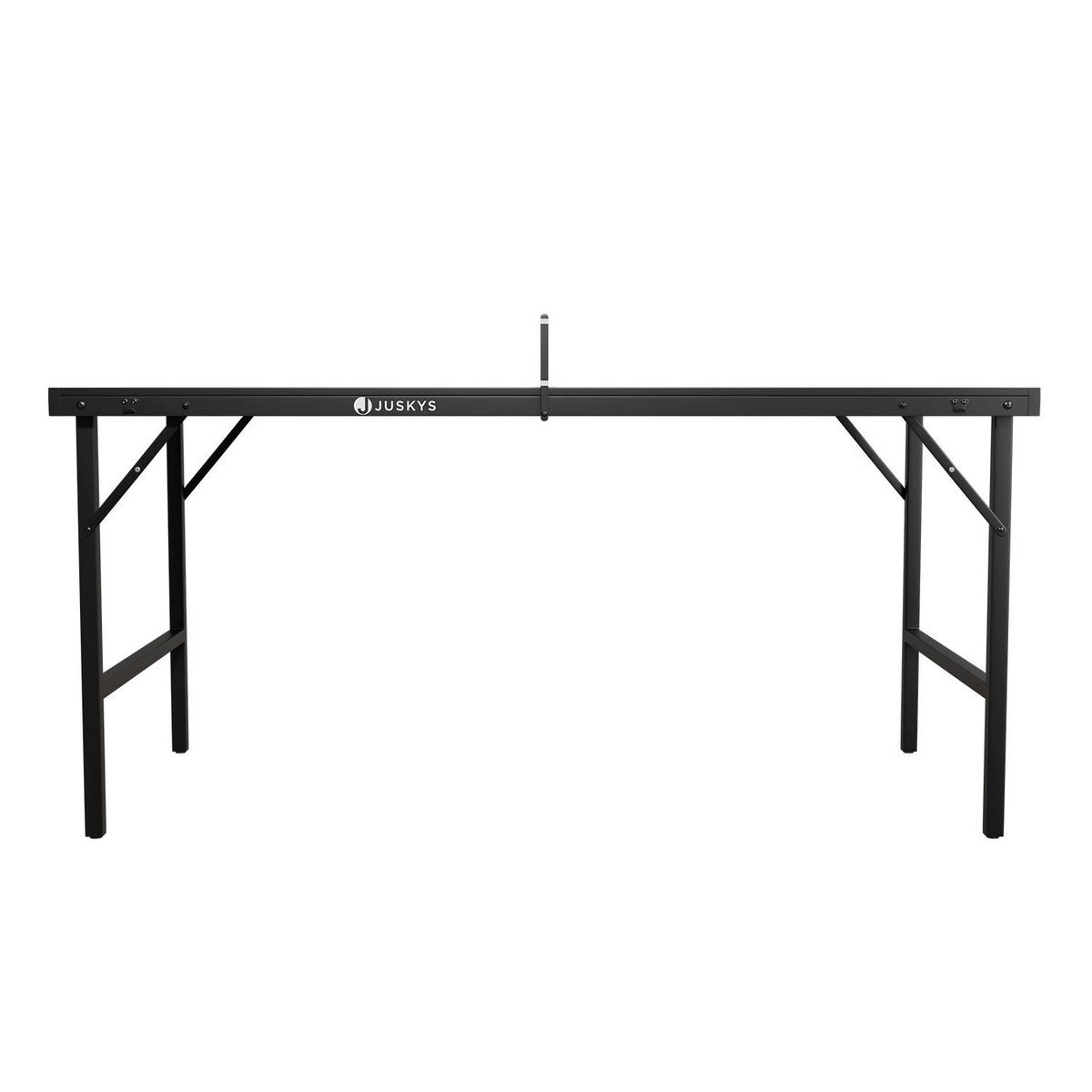 TISCHTENNISPLATTE Flexi platzsparend klappbar - Schwarz, Holz (71/83/71cm) - Juskys