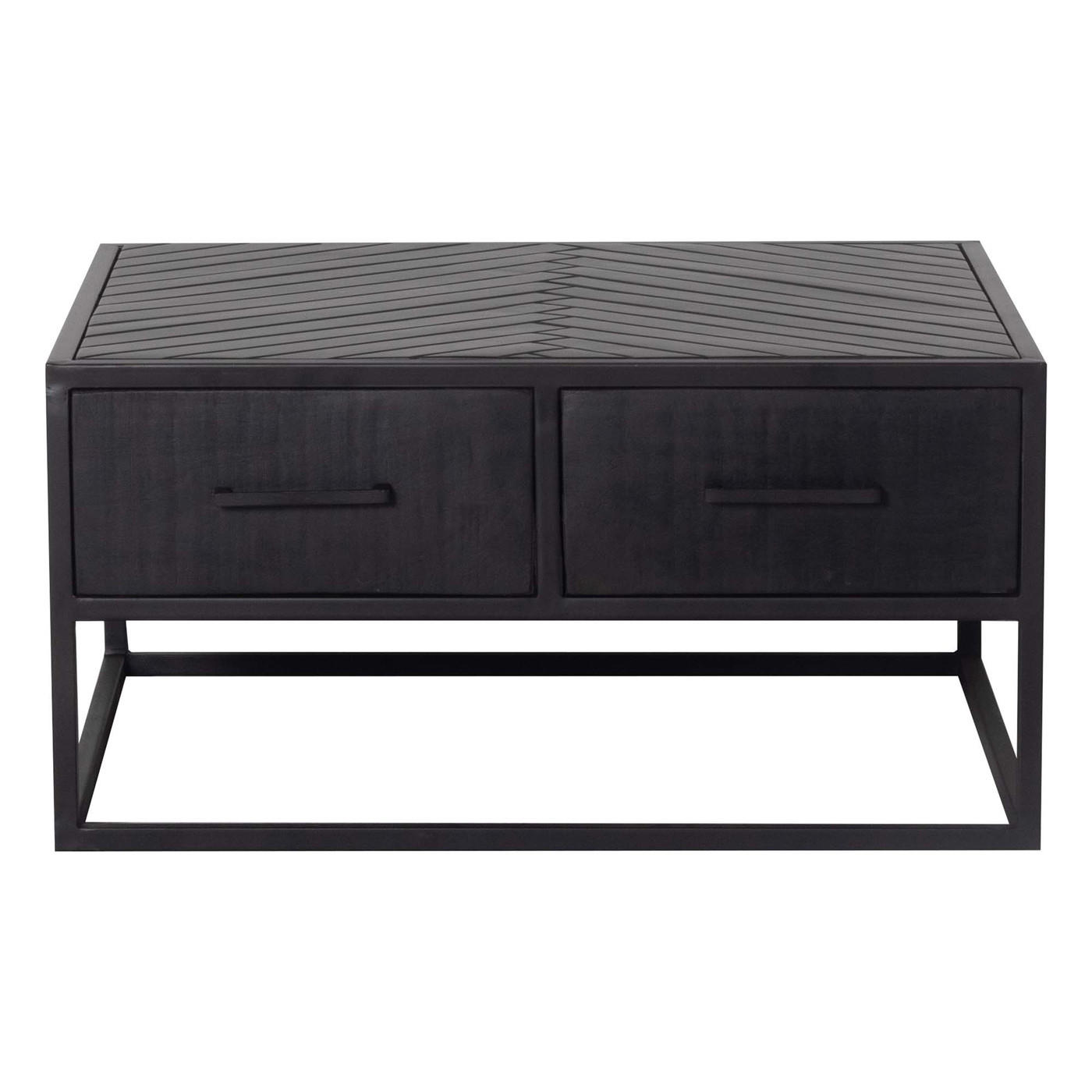 COUCHTISCH quadratisch aus Mangoholz 80cm, schwarz - Schwarz, Holz (80/80/40cm) - Giga Meubel