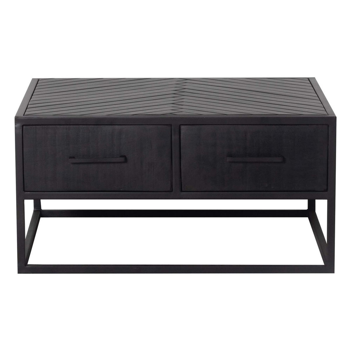 COUCHTISCH quadratisch aus Mangoholz 80cm, schwarz - Schwarz, Holz (80/80/40cm) - Giga Meubel