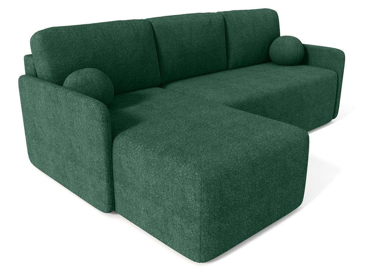 ECKSOFA Grün BLUMEN Boucle Universal - Grün, Textil (212/142cm) - Sepro Meble