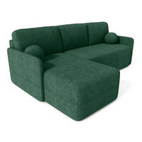 ECKSOFA Grün BLUMEN Boucle Universal - Grün, Textil (212/142cm) - Sepro Meble