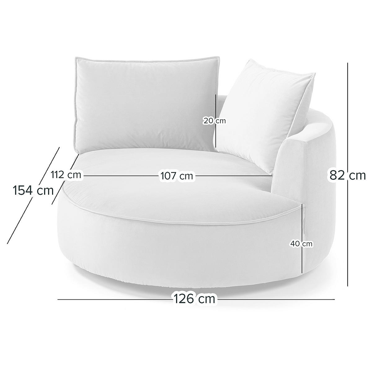 OTTOMANE - modular - Beige/Schwarz, Kunststoff/Textil (126/82/154cm) - home24