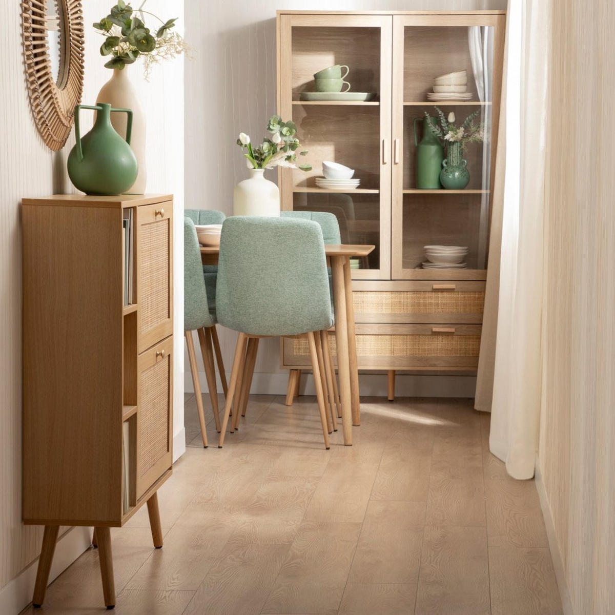 SCHUHSCHRANK DOPPELTES Demi Natürlich 80 cm x 99 cm - Naturfarben, Holzwerkstoff (80/99/24cm) - Klast Home