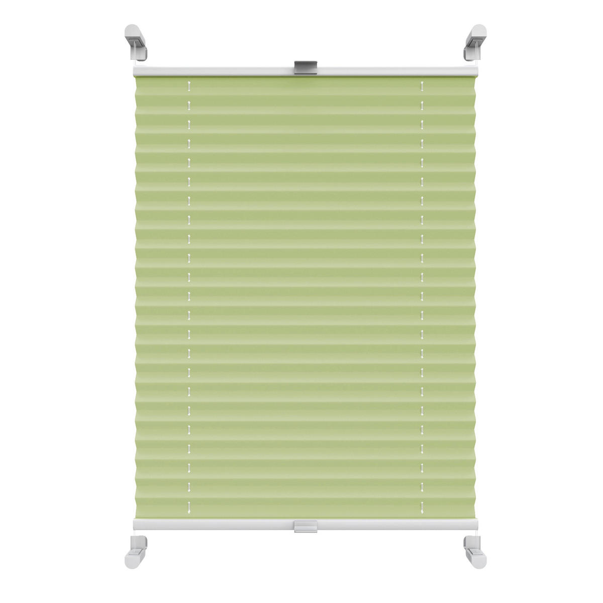 PLISSEE Thermo Basic 75 x 210cm Klemmfix ohne Bohren - Grün, Textil (75/210/210cm) - Deco-Raum