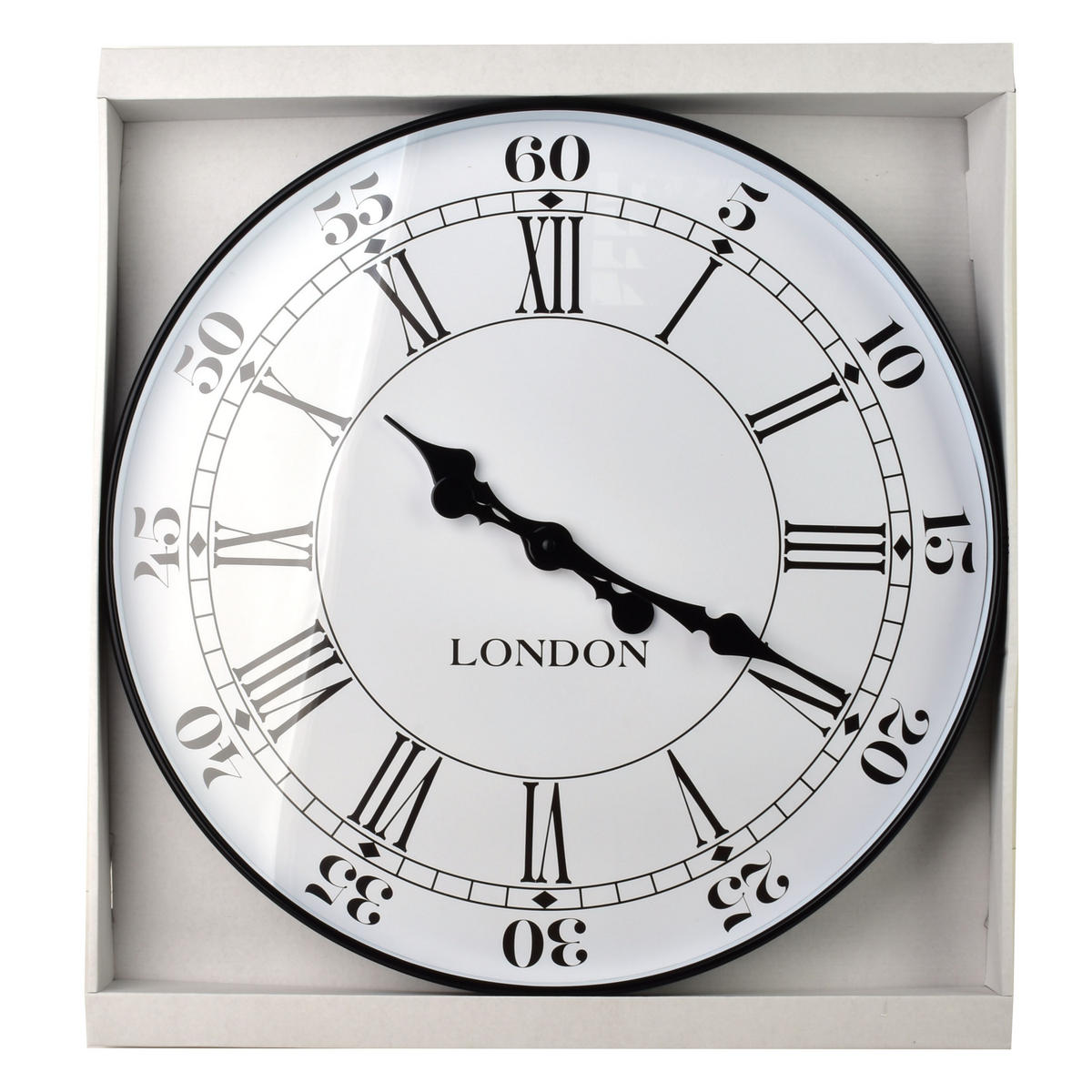 WANDUHR Ramsey Schwarz 50x50x4,8 cm Kunststoff - Schwarz, Kunststoff (4.8/50/50cm) - Mondex