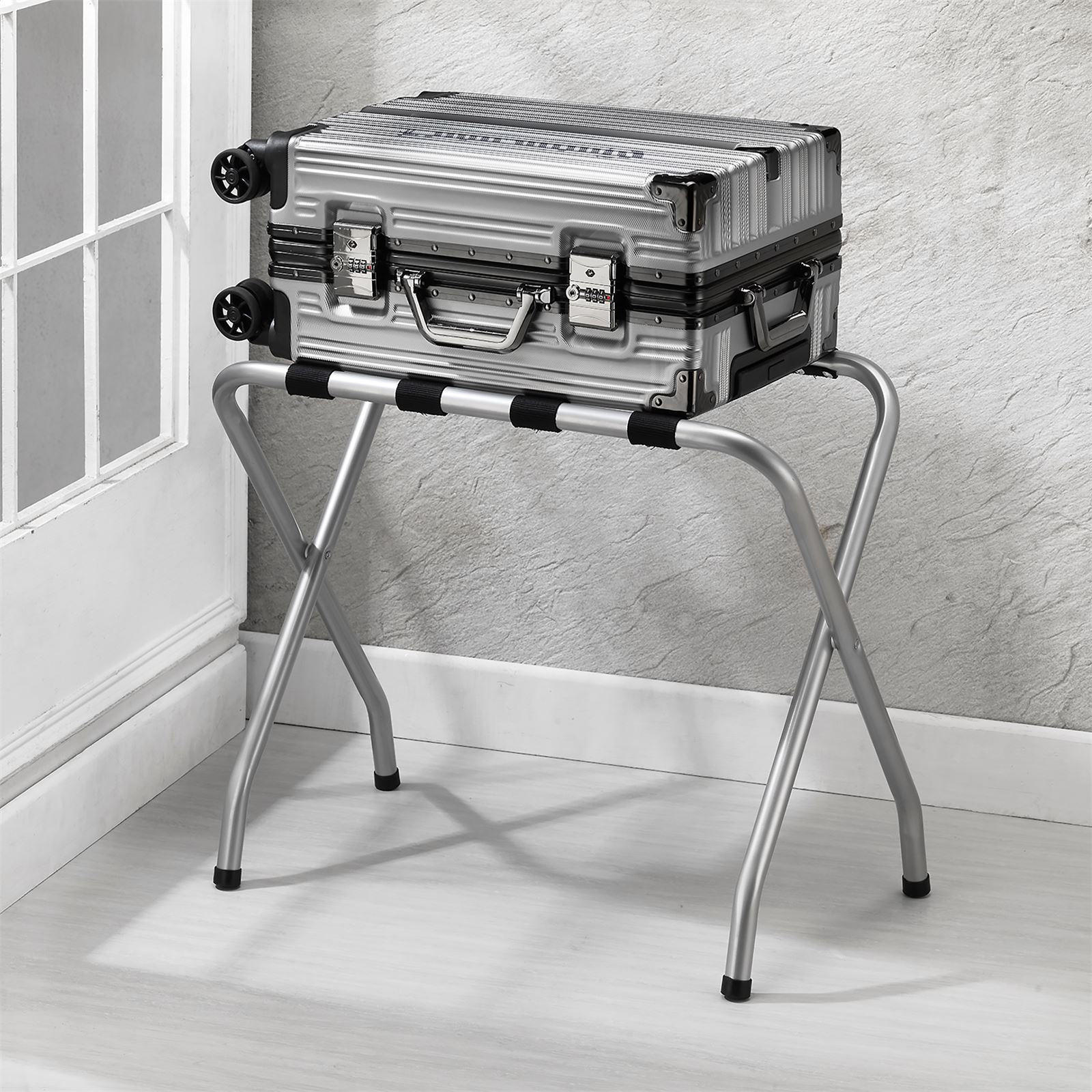 KOFFERSTÄNDER LUGGAGE - Grau, Metall (67/54/40cm) - CARO-Möbel