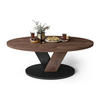 COUCHTISCH Oval Eiche dunkel - Schwarz mit Ablage - Dunkelbraun/Schwarz, Holzwerkstoff (60/110/45cm) - designimpex