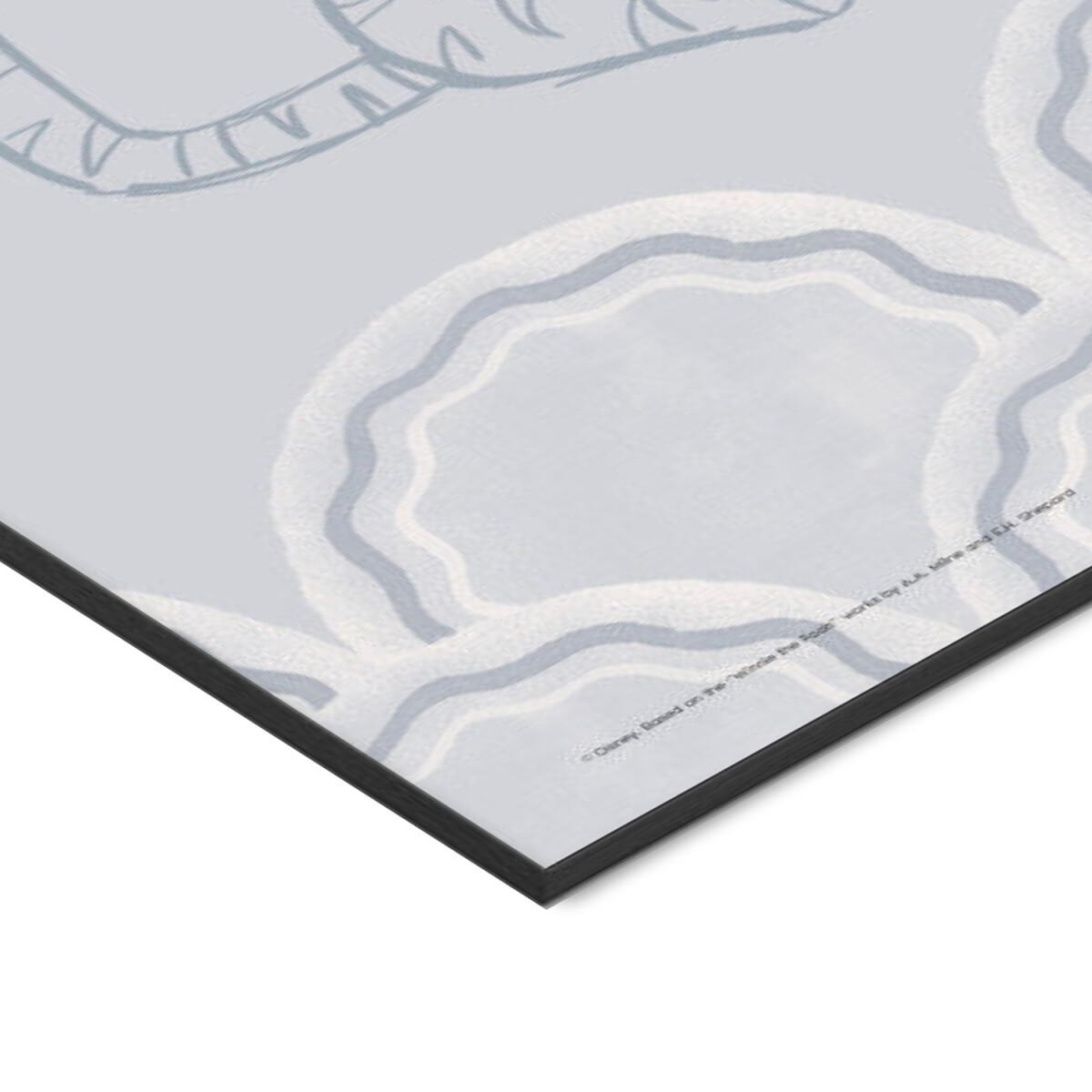 POSTER mit Rahmen Disney - Disney's Tigger Cloudy Blue Sketch - Blau/Schwarz, Holz/Papier (70/100cm) - Poster&Frame