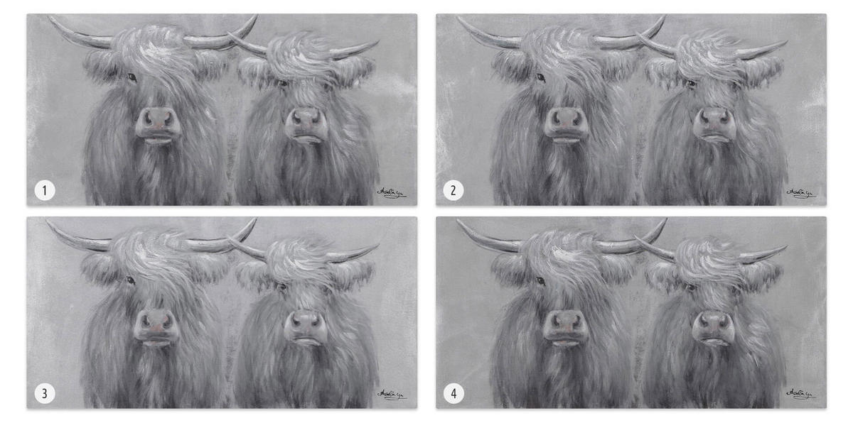 ACRYLBILD HANDGEMALT 120/60 cm - Grau, Holz/Textil (120/60cm) - KUNSTLOFT