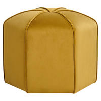 POUF Samtstoff Gelb Wishek - Gelb, Textil (45/40/45cm) - Beliani