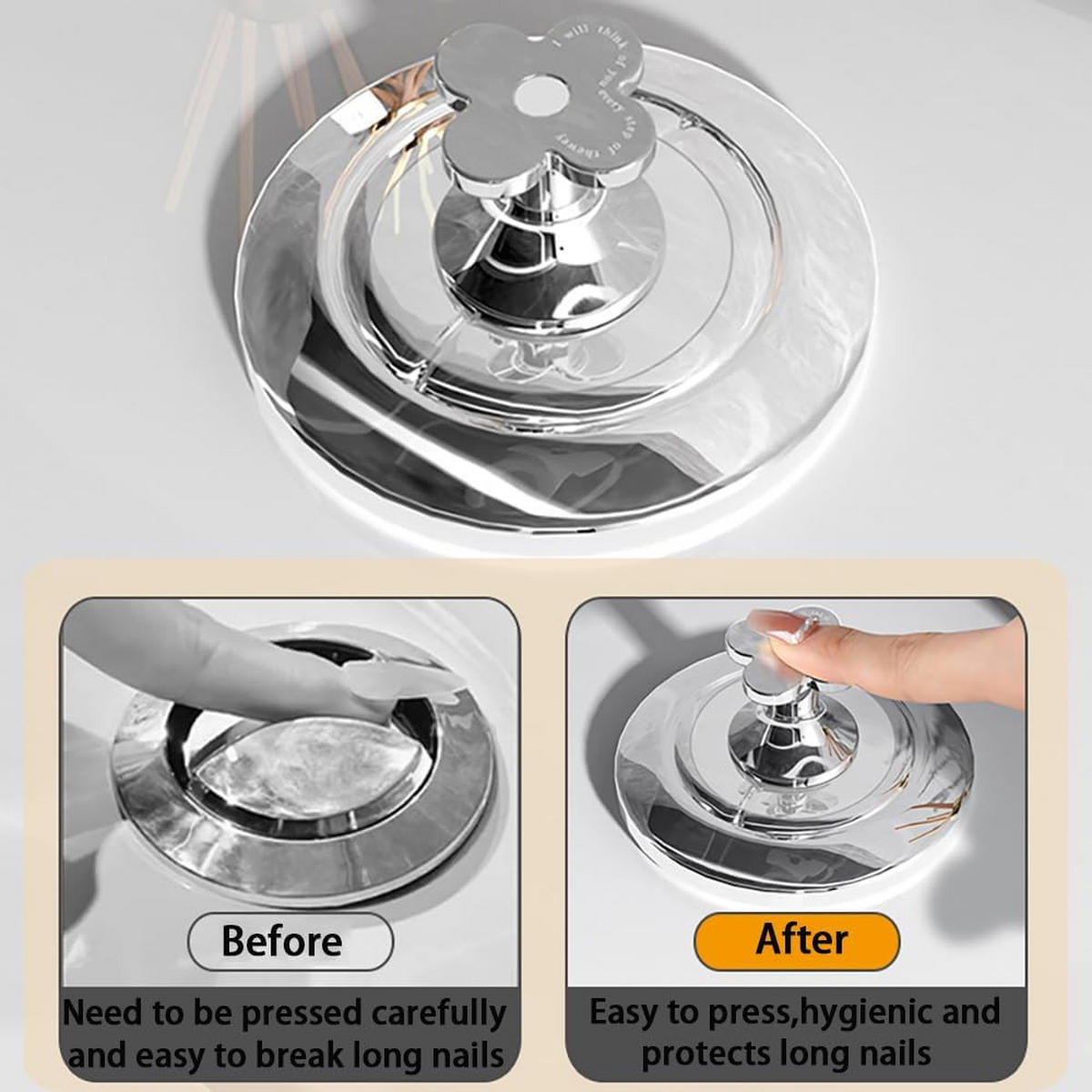 WC-TASTE, silber, 3.1/3.1/2.9CM - Silberfarben, Kunststoff (3/3/6cm)