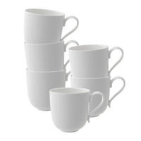 BECHER MIT HENKEL New Cottage Basic weiß 260 ml 6er Set - Weiß, Keramik (0.26L) - Villeroy & Boch