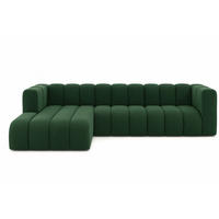 ECKSOFA L-Form GRAND 318 cm, Stoff Salvador, Grün, Links - Grün, Holz (318/179cm) - Kaiser Möbel