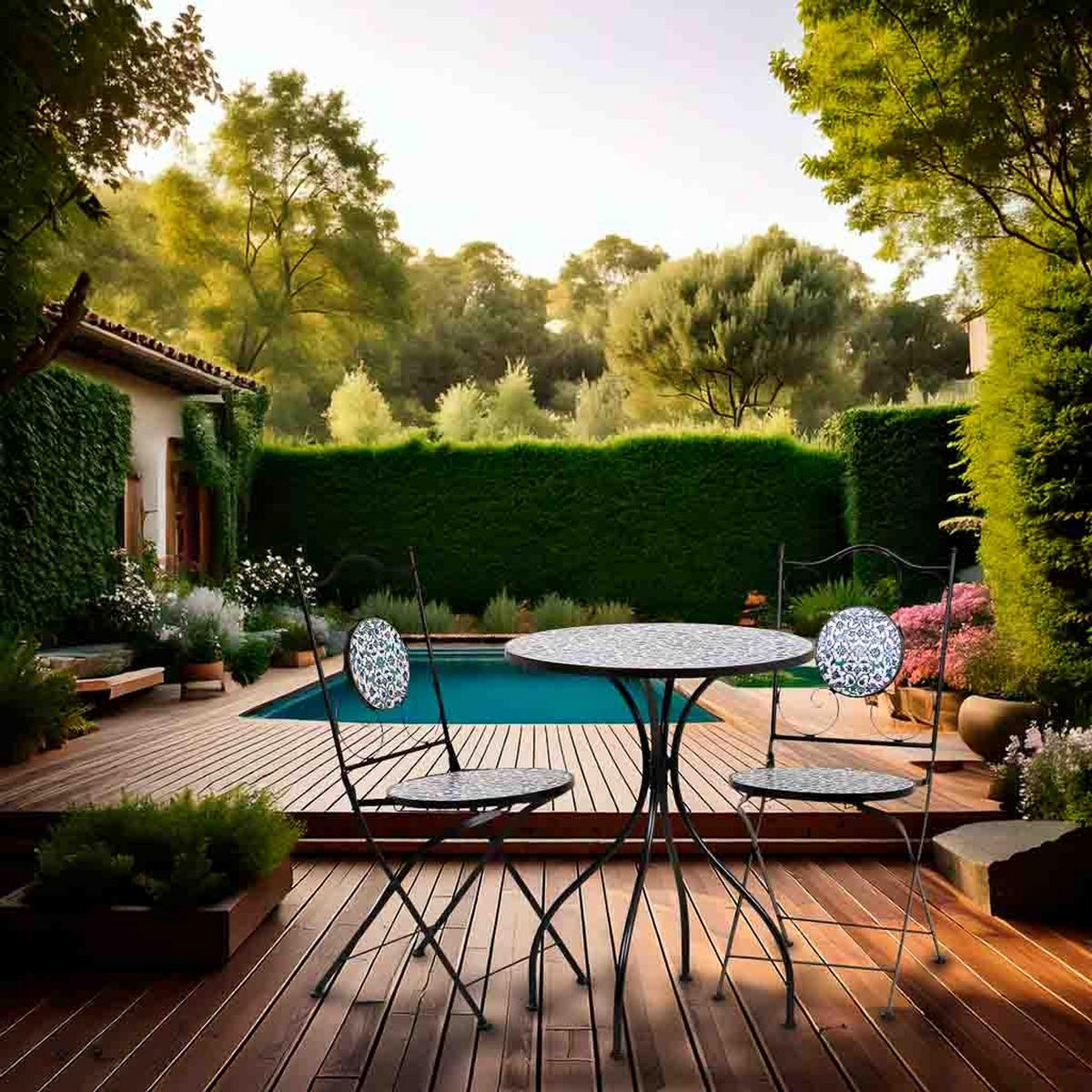 BALKONSET, schwarz, 3-tlg. - Schwarz, Metall - Wanderlust