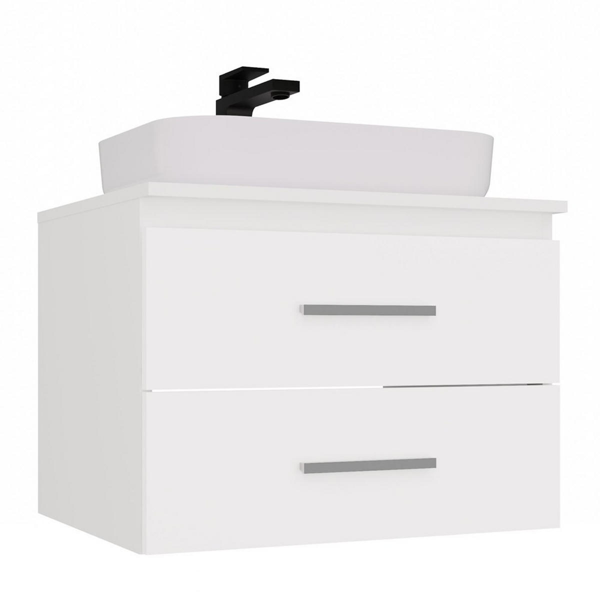 SKŘÍŇKA POD UMYVADLO Bílá 60/45/50 - bílá, kompozitní dřevo (60/45/50cm) - RAUMHIRSCH FURNITURE