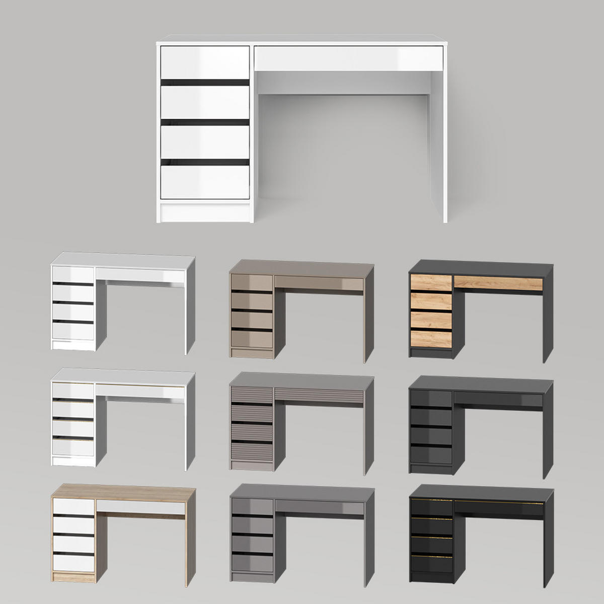 SCHMINKTISCH Imola Cashmere ohne Spiegel - Kaschmir, Holzwerkstoff (55/120/75cm) - Livinity®