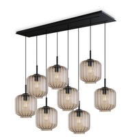 HÄNGELEUCHTE Velo 8-flammig Klar Ø 20cm - Klar/Schwarz, Glas (20/20/20cm) - s.luce