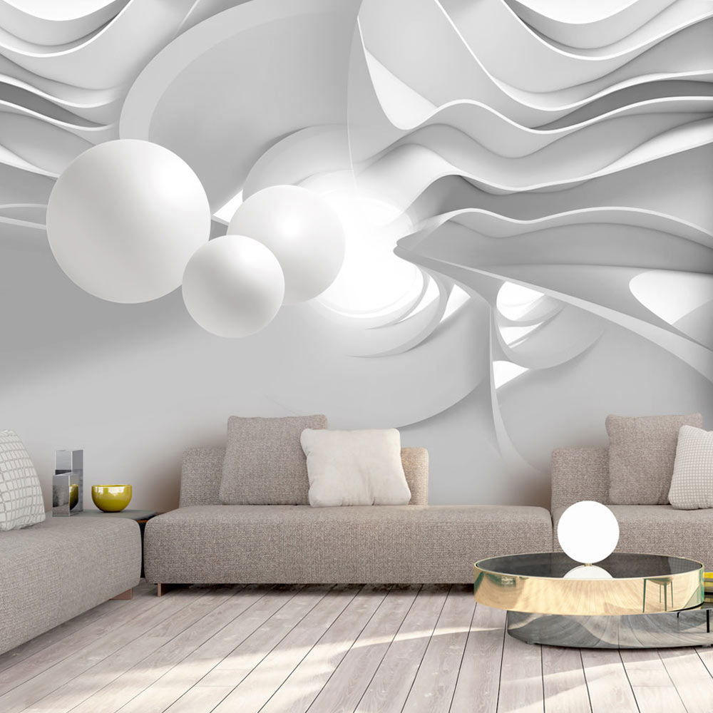 SELBSTKLEBENDE FOTOTAPETE Grau 98/70 cm - Weiß/Grau, Kunststoff/Textil (98/1cm) - KUNSTLOFT
