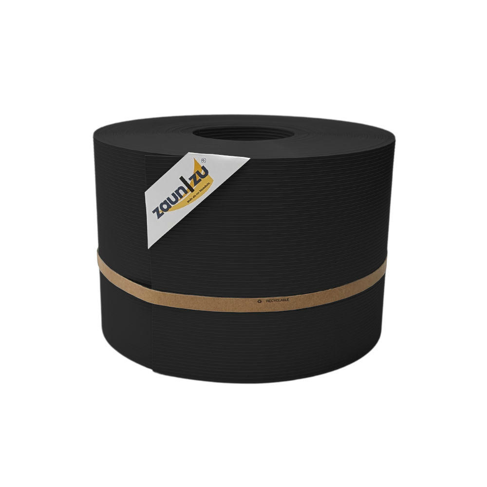 SICHTSCHUTZSTREIFEN Rille PP für Doppelstabmatte Zaunblende Schwarz 50m - Schwarz, Kunststoff (5000/19cm) - ZAUN|ZU