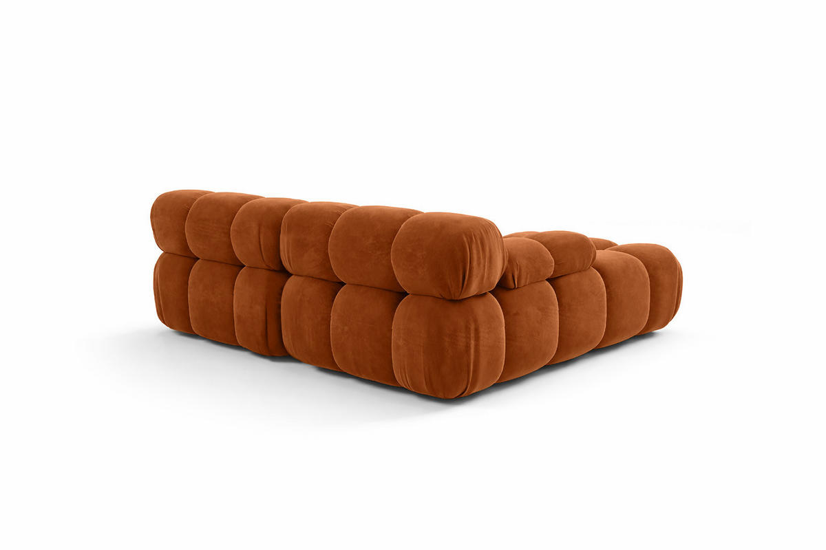 ECKSOFA L-form Mini Modular, Veloursstoff Salvador, Dunkelbraun, Rechts, Selia - Dunkelbraun, Holz (190/160cm) - Kaiser Möbel