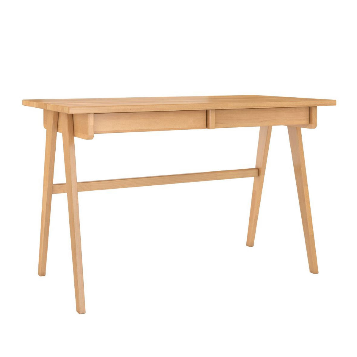SCHREIBTISCH Edda, 120/65/75 cm in Naturfarben, Buchenholz - Buchefarben, Holz/Buchenholz (65/120/75.5cm) - Visby