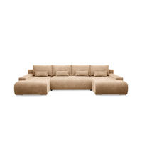 PANORAMASOFA Ivana 4 Sitzplätze Beige - Beige, Holz (350/85/172cm) - Petits-meubles