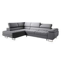 ECKSOFA Eden 4 Sitzplätze Anthrazitgrau - Grau, Holzwerkstoff (335/201cm) - Petits-meubles