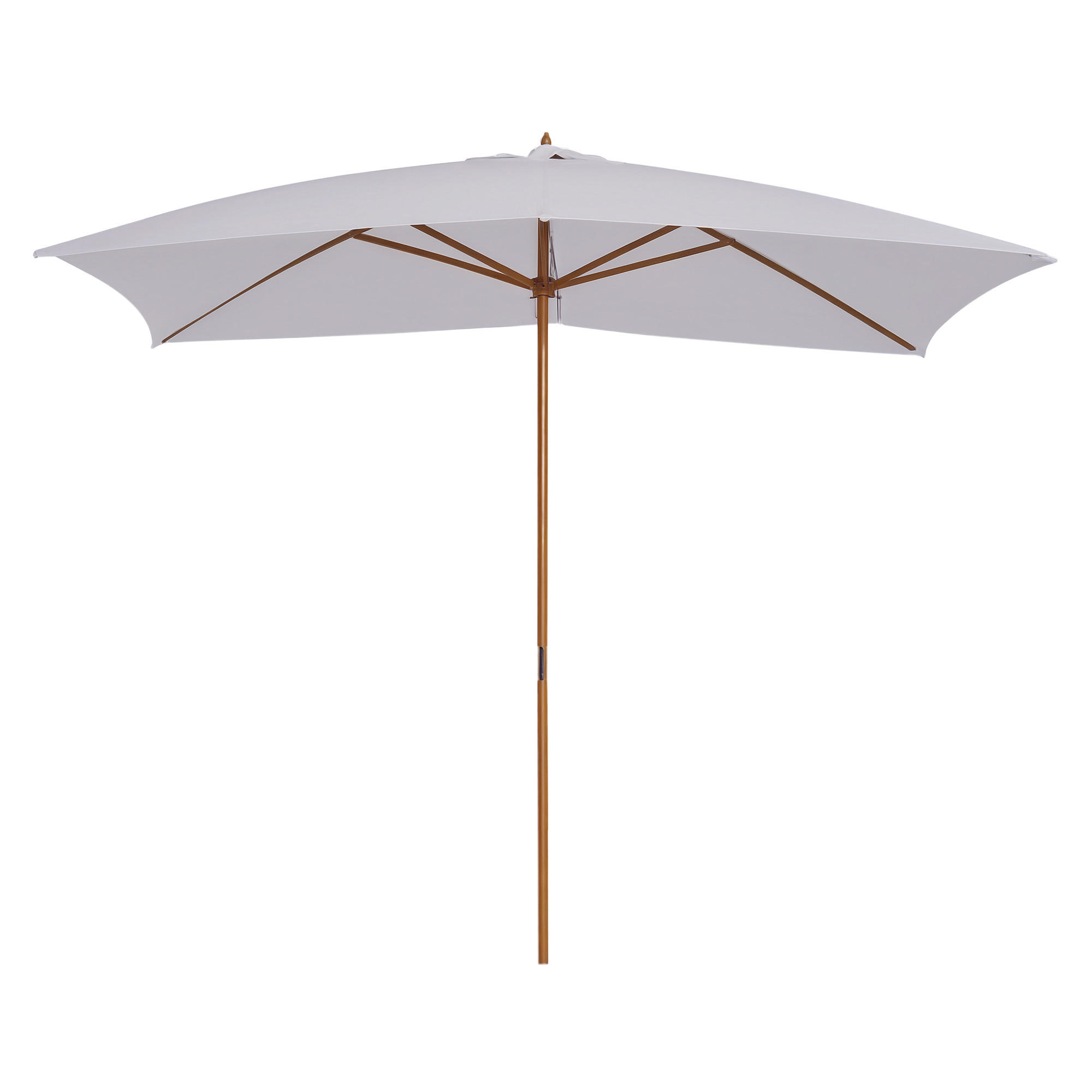 SONNENSCHIRM DE-11385 rechteckig, Holz, 3 x 2 m Weiß - Weiß, Holzwerkstoff (200/295cm) - ComfortXL