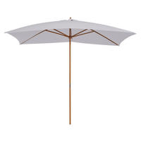 SONNENSCHIRM DE-11385 rechteckig, Holz, 3 x 2 m Weiß - Weiß, Holzwerkstoff (200/295cm) - ComfortXL