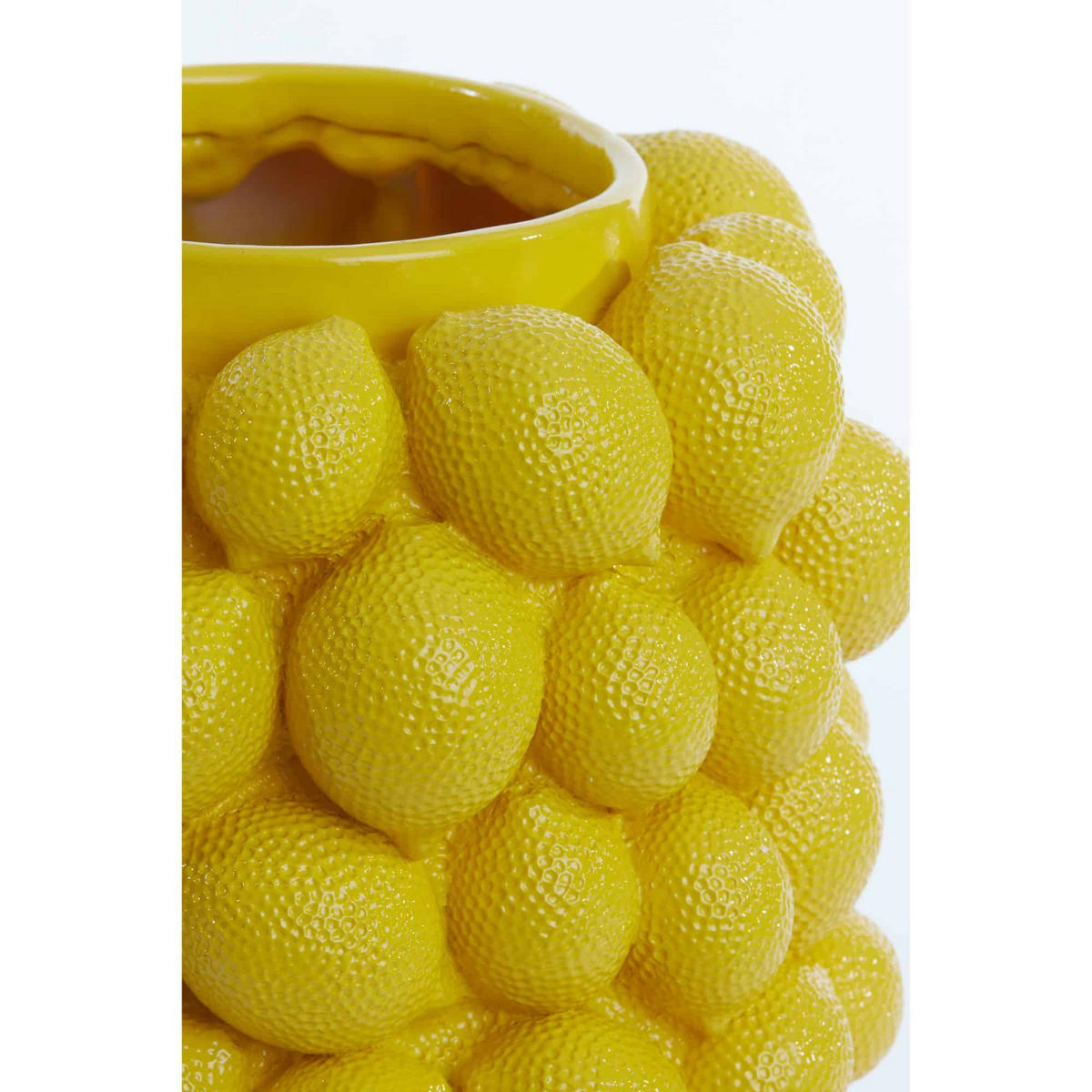 VASE Lemon Gelb 31/31/41 cm - Gelb, Kunststoff (41cm) - Light & Living
