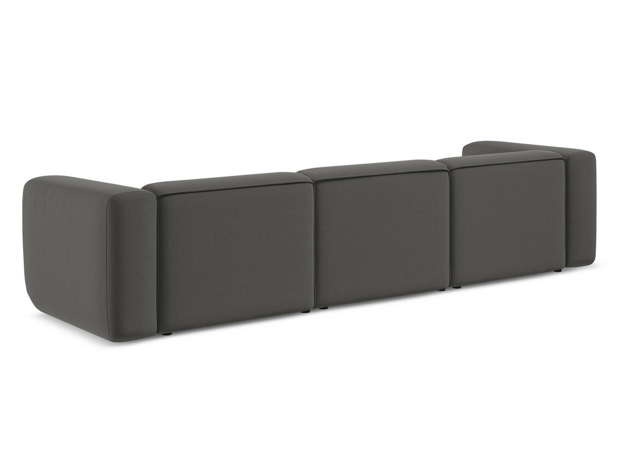 ECKSOFA mit Schlaffunktion Strukturstoff Stoff Blau - Blau/Blaugrau, Kunststoff/Textil (257/148cm) - Makamii