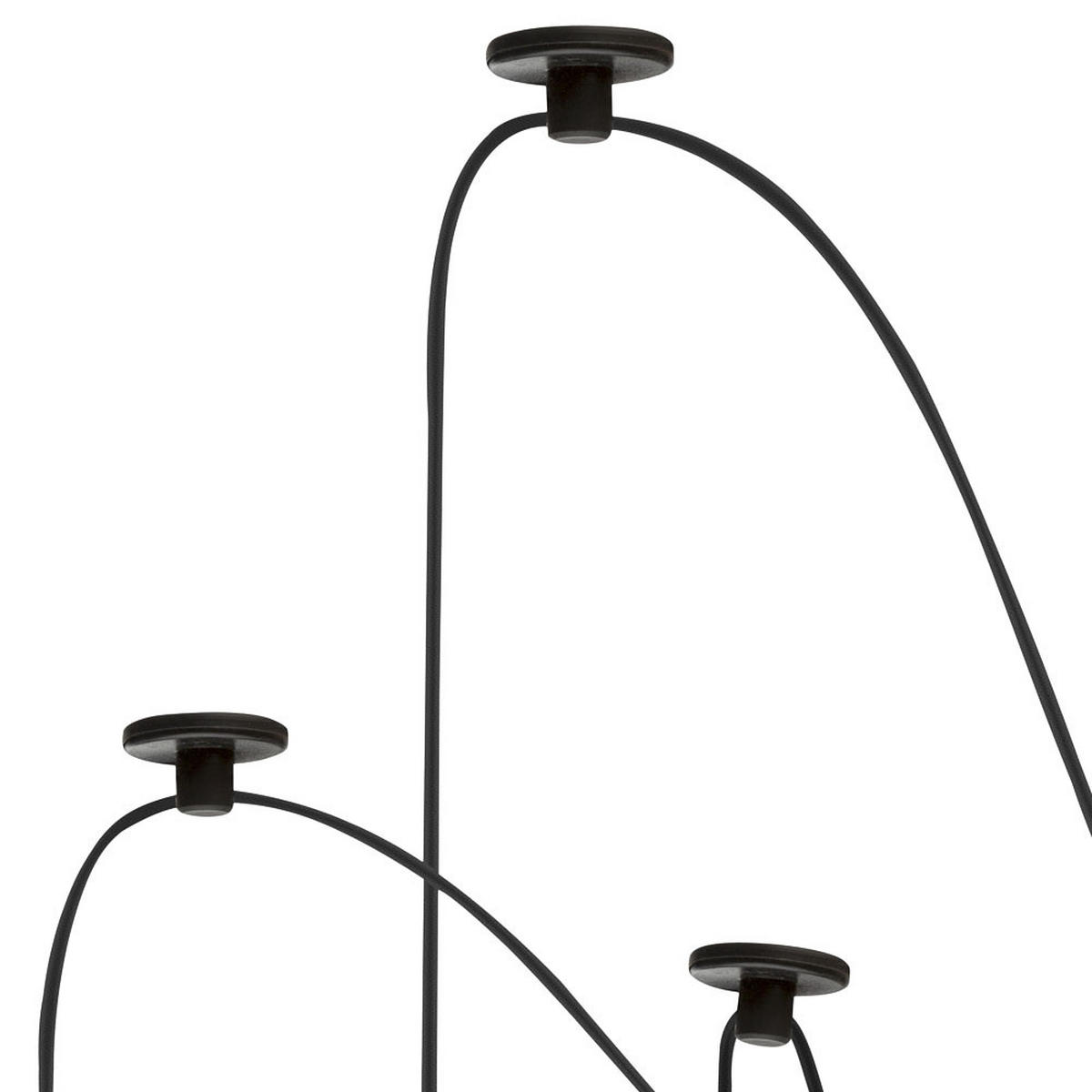 LED HÄNGELEUCHTE MARACANA Metall Schwarz - Schwarz, Textil (15/15/100cm)