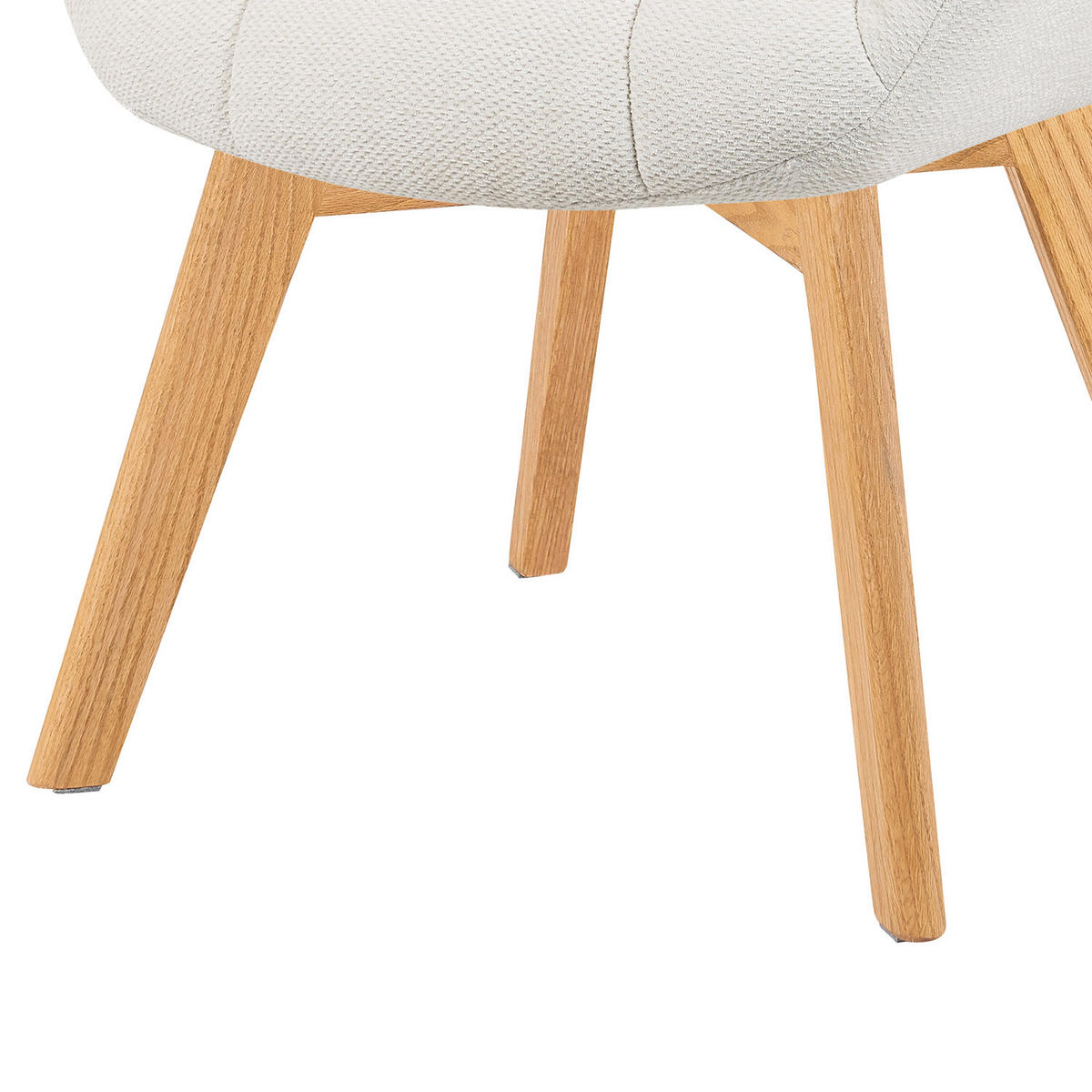 ESSZIMMERSTUHL Mika-Ava 2er-Set - Honigeiche/Creme, Eichenholz/Holz (65/81/66cm) - DUBI Möbel
