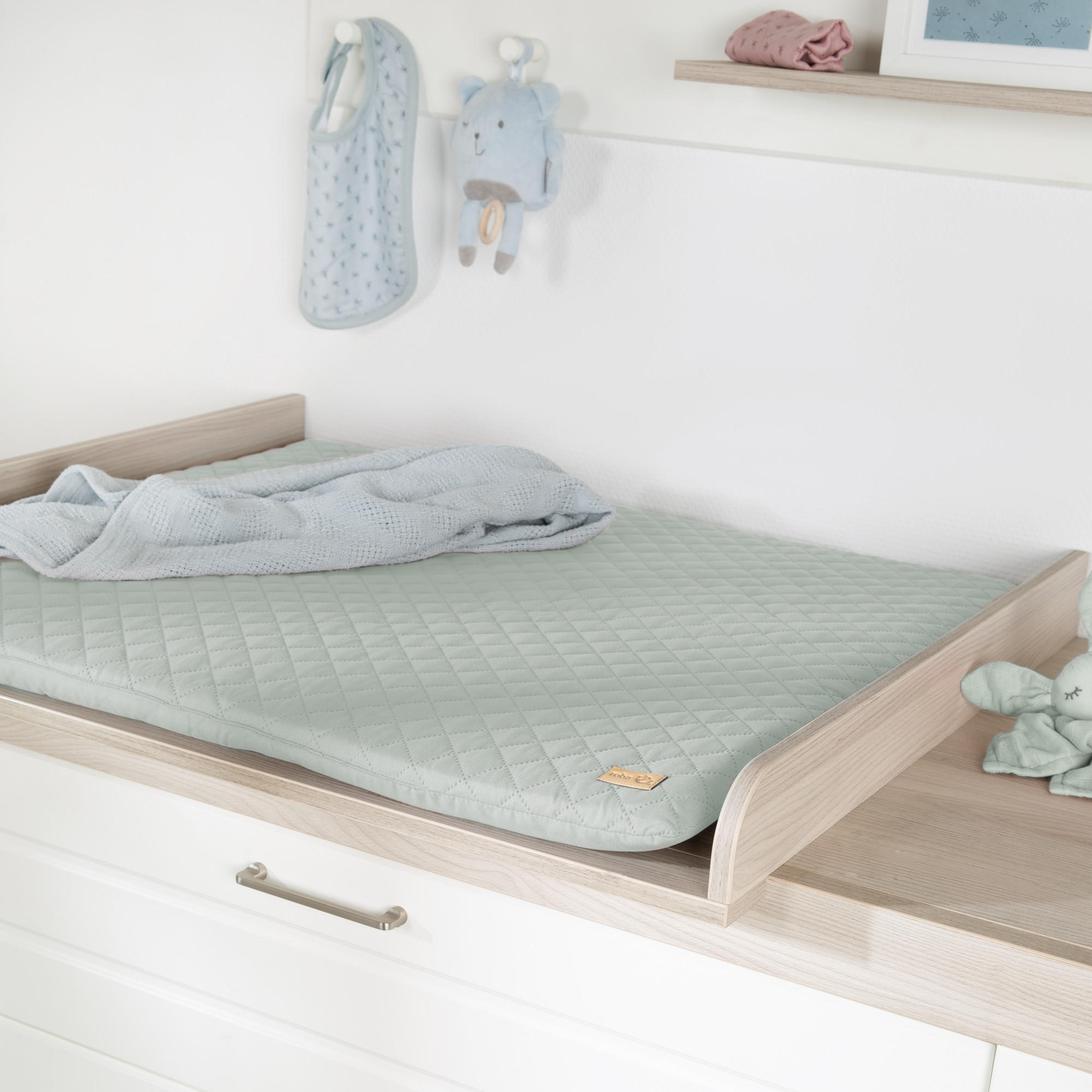 WICKELAUFLAGE roba Style Frosty green - Grün, Textil (85/75cm) - Roba