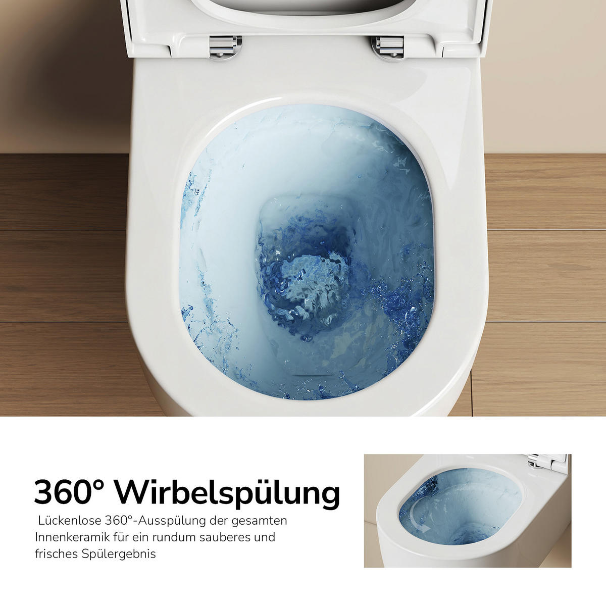 ZIDNI WC bez ruba CT03 bijeli sjaj 55,5/36,5 cm - bijela, keramika (36.5/36/55.5cm) - EMKE