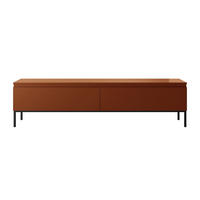 TV-SCHRANK Bemmi Ziegelrot mit Metallbeinen 175 cm - Dunkelorange/Schwarz, Holzwerkstoff/Metall (175/46/32cm) - Selsey