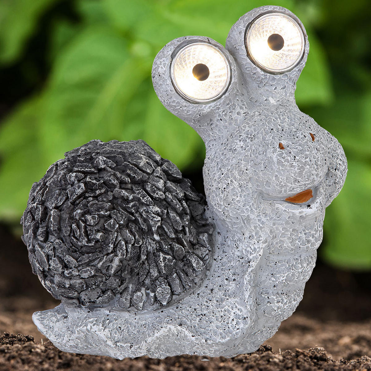 LED AUSSENLEUCHTE Solar Schnecke Grau - Grau, Kunststoff (19.5/10.5/20cm) - Globo Lighting