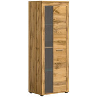 VITRINE JAM (B/H/T: ca. 60/159/35 cm) in Wotan Eiche Nachbildung/Wotan Eiche Nachbildung - Eiche Wotan, Holzwerkstoff (60/159/35cm)