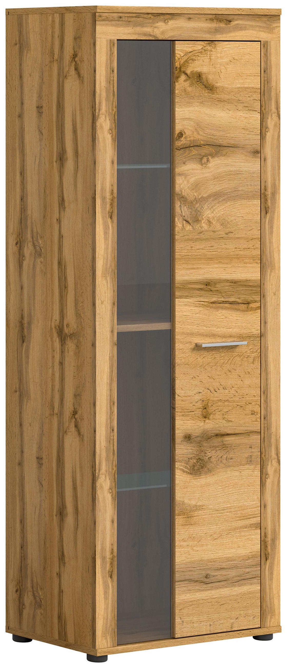 VITRINE JAM (B/H/T: ca. 60/159/35 cm) in Wotan Eiche Nachbildung/Wotan Eiche Nachbildung - Eiche Wotan, Holzwerkstoff (60/159/35cm)