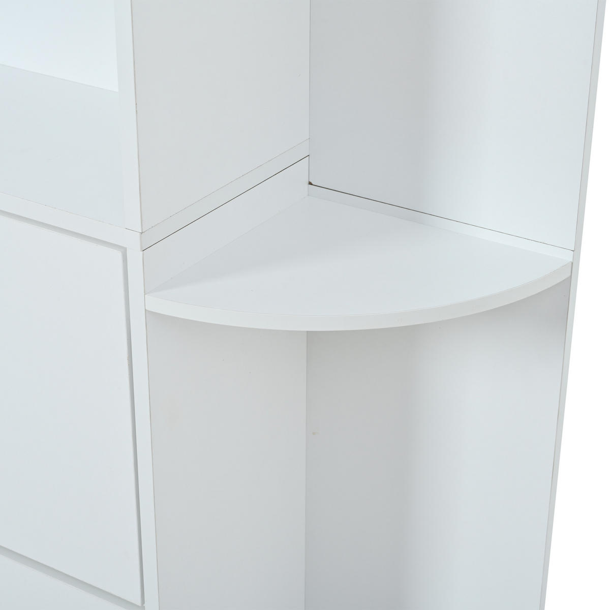 SCHUHSCHRANK aus Spanplatte 120x24x200cm in Weiß mit 8 Klapptüren - Weiß, Holzwerkstoff (120/200/24cm) - Modfu