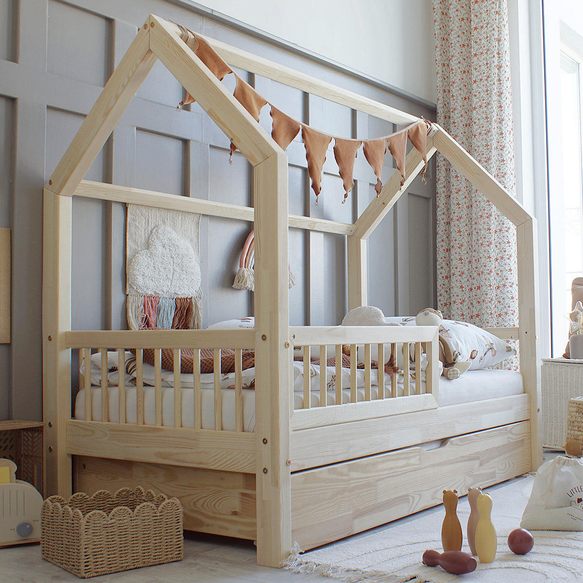 HAUSBETT 90/190 Sofia Naturholz - Braun, Holz (90/190cm) - Petits-meubles