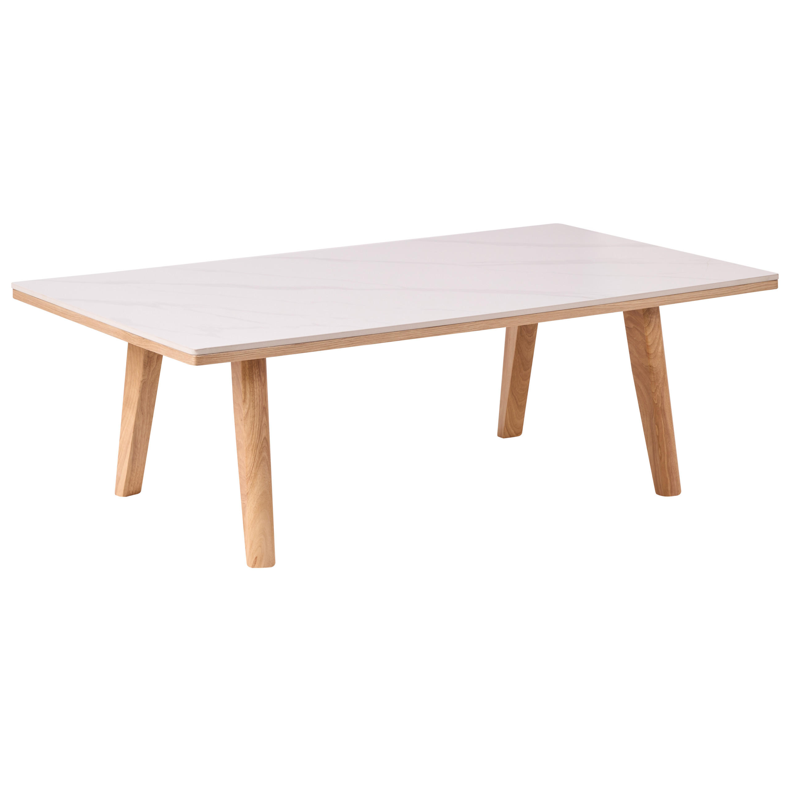 Beliani Couchtisch Hellbraun, Braun, Weiß 70x40x120 cm
