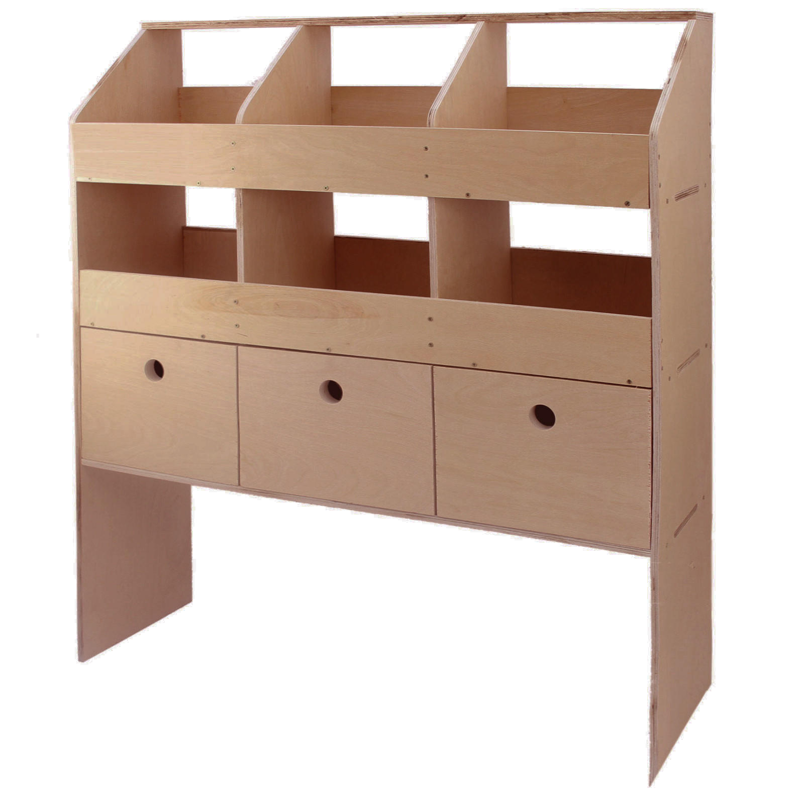 Monstershop Auto-Regal Braun 102x120x30 cm